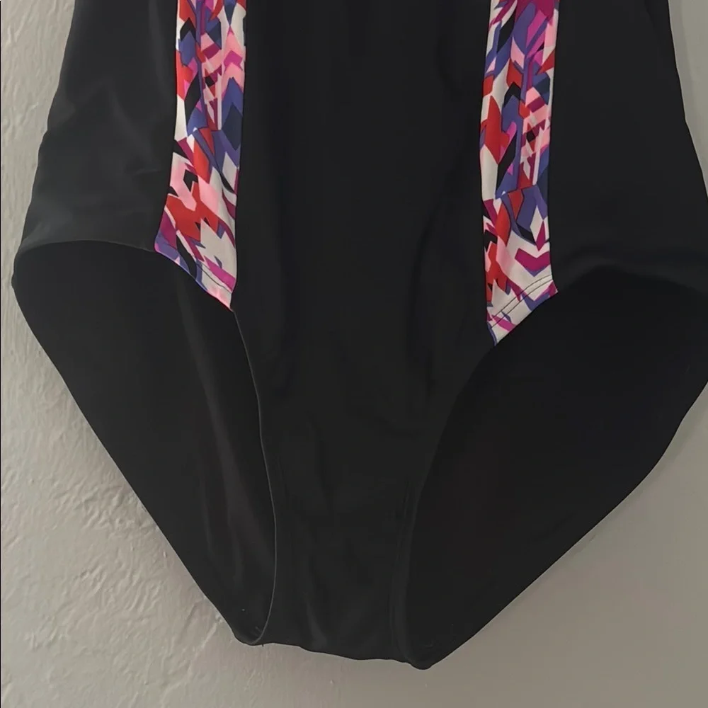 Catalina Black and Pink One Piece Swimwear with Athletic Design 110